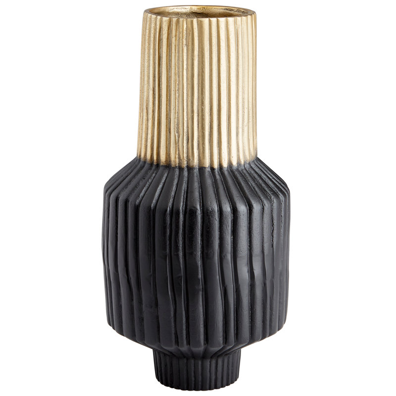 Allumage Metal Table Vase, 14" H x 7.25" W x 7.25" D