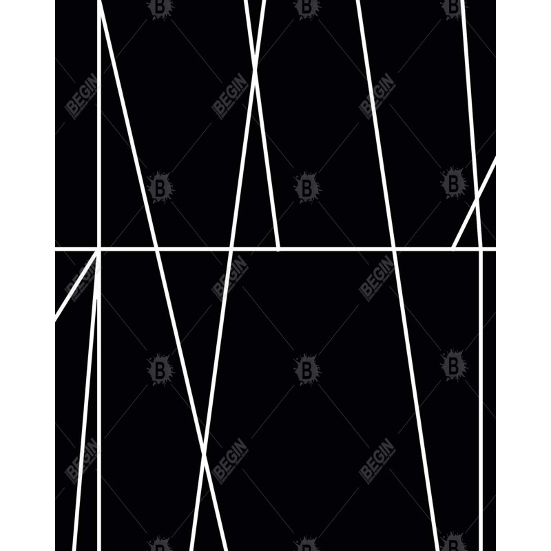 "Rayures blanches sur fond noir" sur toile