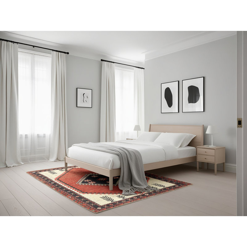 Tapis orange Southwestern, Rectangle 5 pi x 7 pi