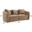 Canapé Keith Brown Chenille avec 3 coussins