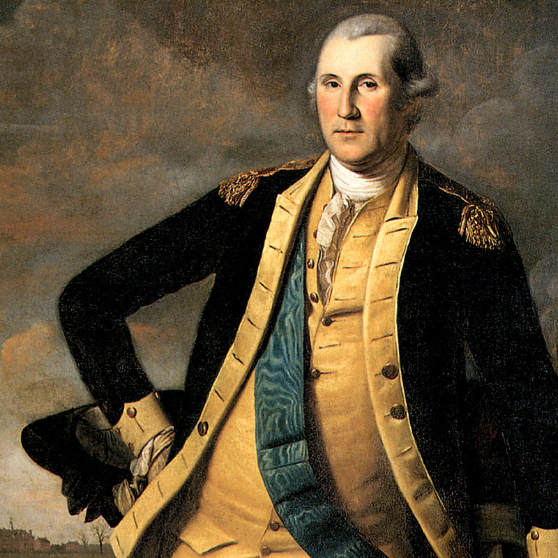 «George Washington at the Bataille de Princeton», reproduction de cadre photo sur toile 1781