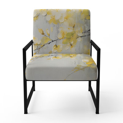 Apple Blossom Harmony XV - Upholstered Cottage Arm Chair, Apple Blossom Accent Chair