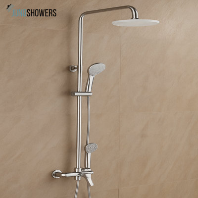 Ensemble de robinet mélangeur de douche réglable à 3 voies avec douche à main Juno