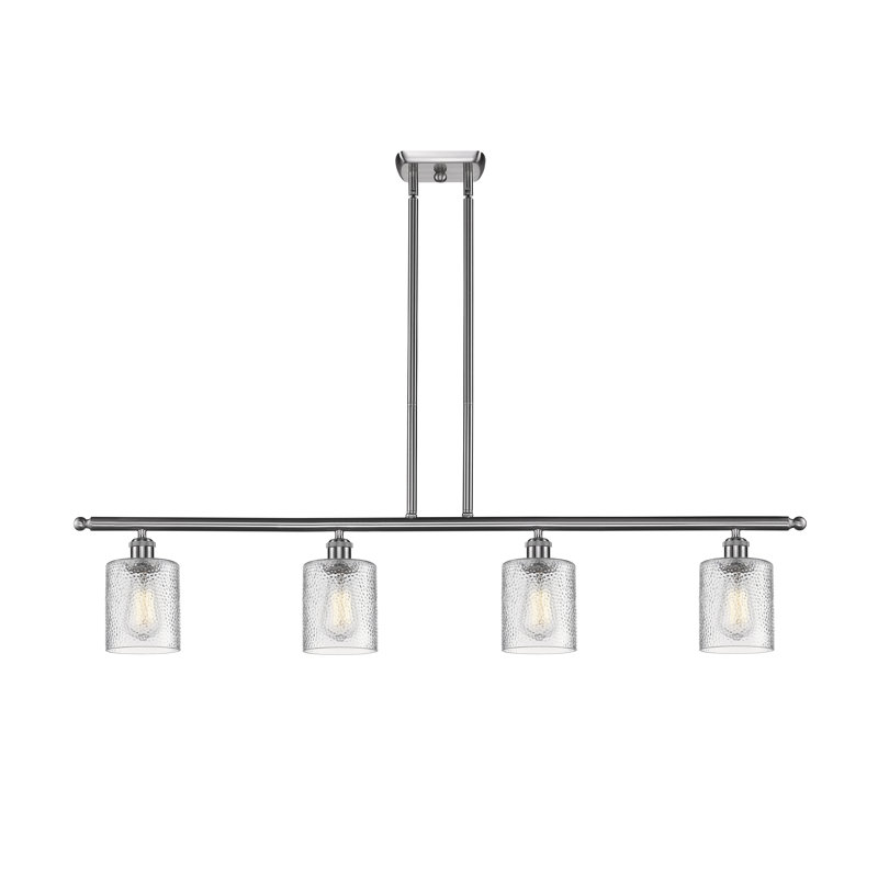 Leilani 4 - Light Kitchen Island Pendant, Brushed Satin Nickel