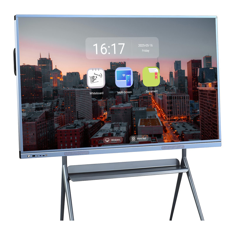 JYXCN Smart Board, tableau blanc numérique à double OS à écran tactile 4K UHD de 86 po pour enseigner, présenter et faire de la publicité
