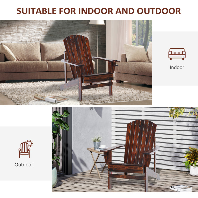 Fauteuil Adirondack Outsunny, Black Brown