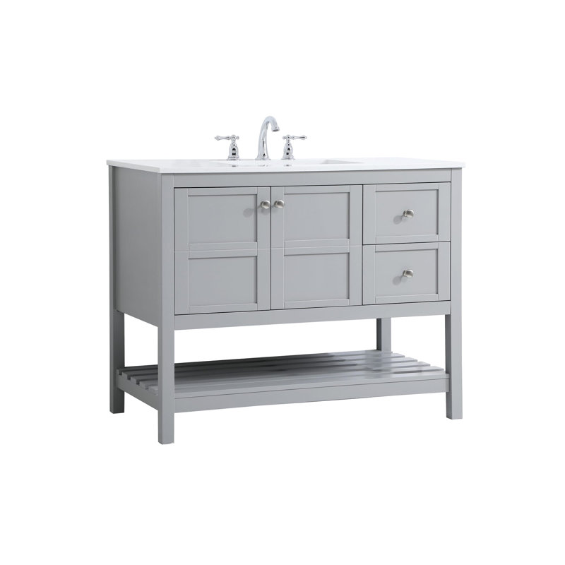 Ensemble de meuble-lavabo simple 42 po Krish, Gris