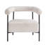 Fauteuil d'appoint courbé avec structure en métal Modern Boucle