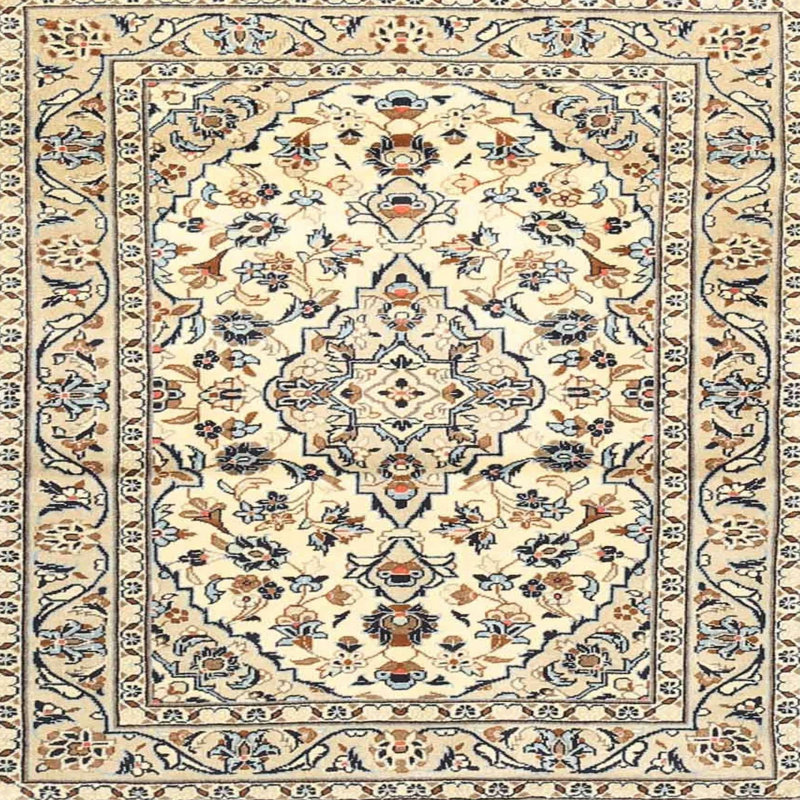 Tapis décoratif oriental beige/noir adeël, Carré 6 pi
