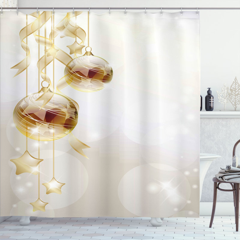 Shower Curtain Set + Hooks, 84" H x 69" W