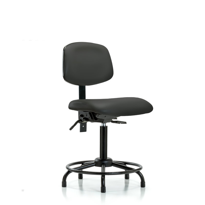 Matilda Drafting Chair, Charcoal, Glides, Not Included
