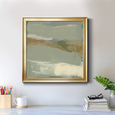 " Sage And Gold Swipe III " Painting Print