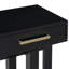 Élégante console très longue de 57 pouces avec 3 tiroirs, table d'entrée minimaliste moderne pour couloir, salon, vestibule, couloir - noir-531235741