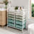 5-Tier Rolling Bathroom Shelves with Mesh Top Basket, Metal Storage Cart with Drawers and Wheels-318621197