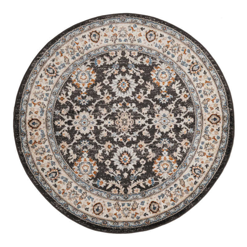 Arends Floral Indoor Rug, Round 5'3"