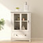 Buffet 22 "à poignée cloche - Rangement pour porte en verre compact