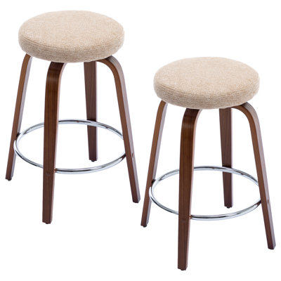 Tabouret de comptoir pivotant avec cadre en bois 26 po Kaidynn