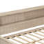 Lit de jour simple style avec 3 tiroirs et tablettes de rangement, blanc antique, espace en bois sans sommier, tiroirs, fabrication solide,-1943226006