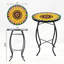 Table d'appoint en verre Sunflower Mosaic