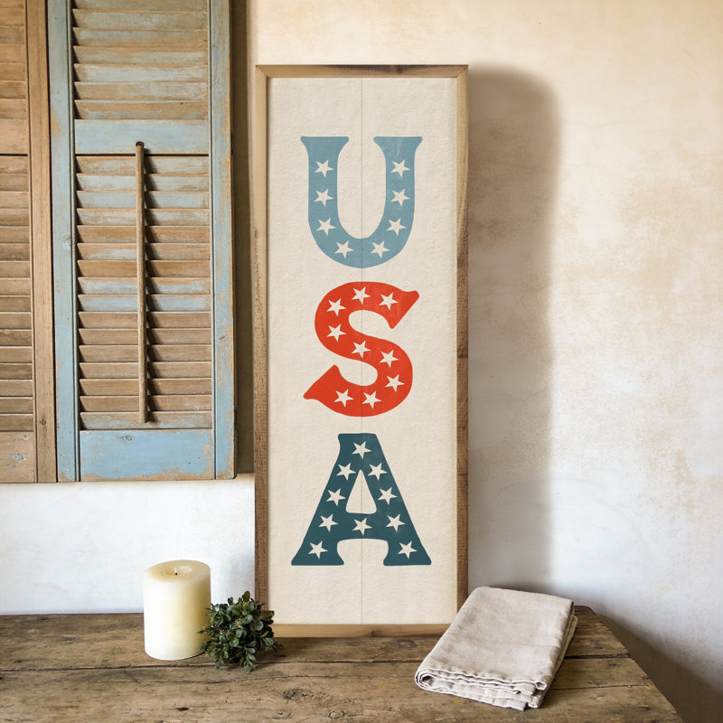 Vintage USA Stars, H 48 po x l 16 po