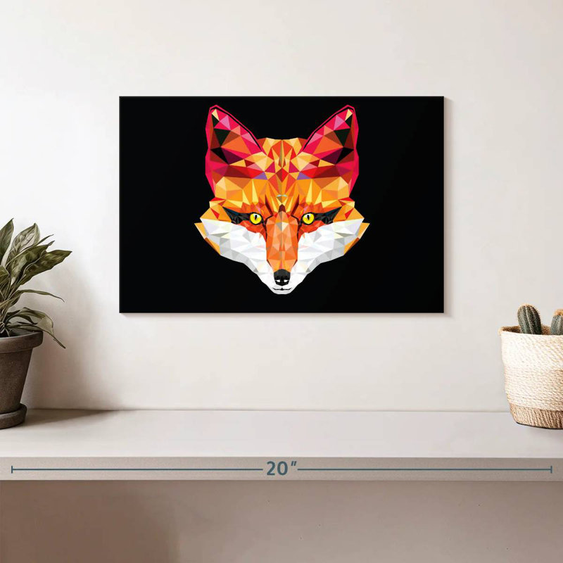 Geometric Fox, 8" H x 12" W