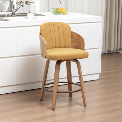 Verna Swivel Wooden Bar Stools
