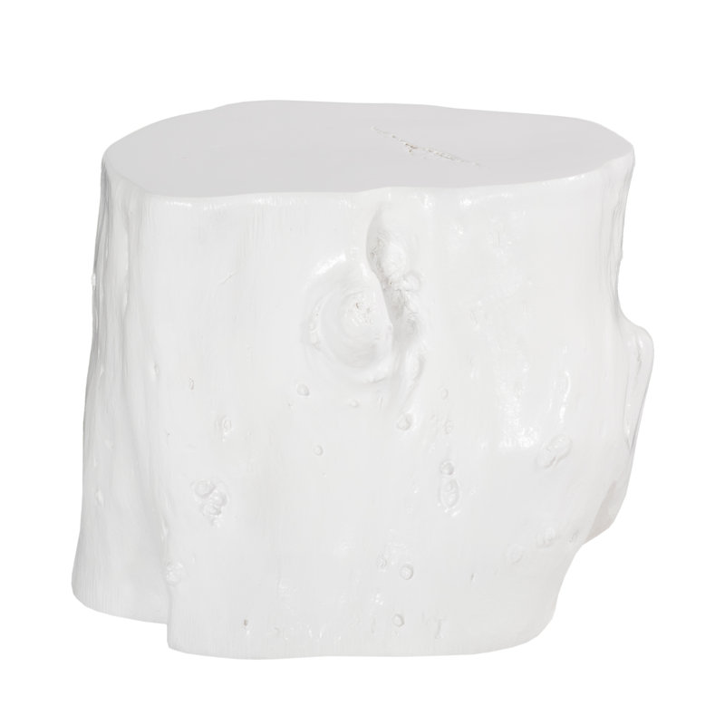 Log Stool, Gel Coat White, LG