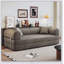 Canapé à compression de 78,8 pouces, canapé-lit convertible au sol avec coussin, dossier, accoudoirs, canapé-lit futon confortable, canapé modulaire avec causeuse, tissu en velours côtelé-273414026