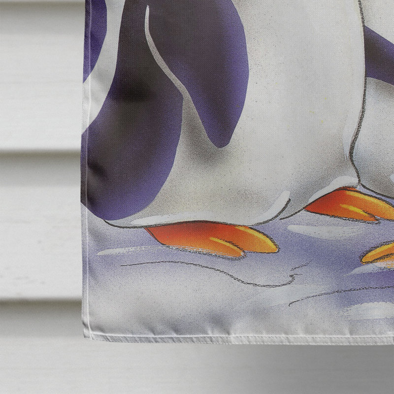 Drapeau de jardin Zadig Holiday Penguins, H 40 po x l 28 po
