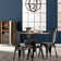 Jelinek Round Solid Wood Top Metal Base Dining Table