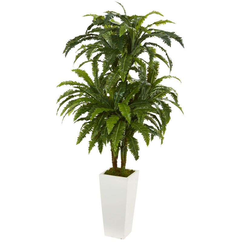 50'' Faux Ficus Plant in Ceramic Planter