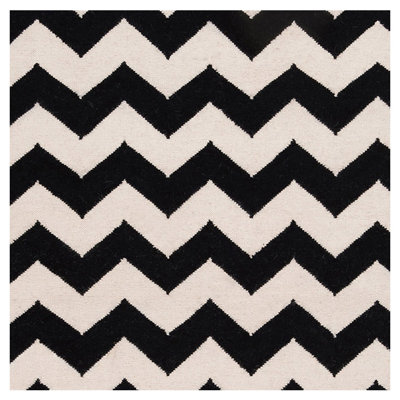  tapis Noir / Blanc D'hiver De Chevron De Chevron Haggerty