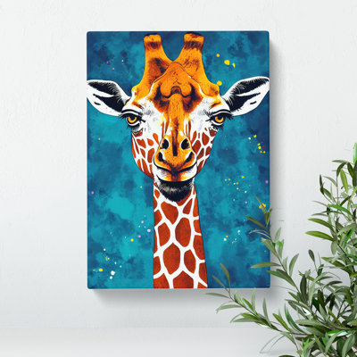 Modern Giraffe - Wrapped Canvas