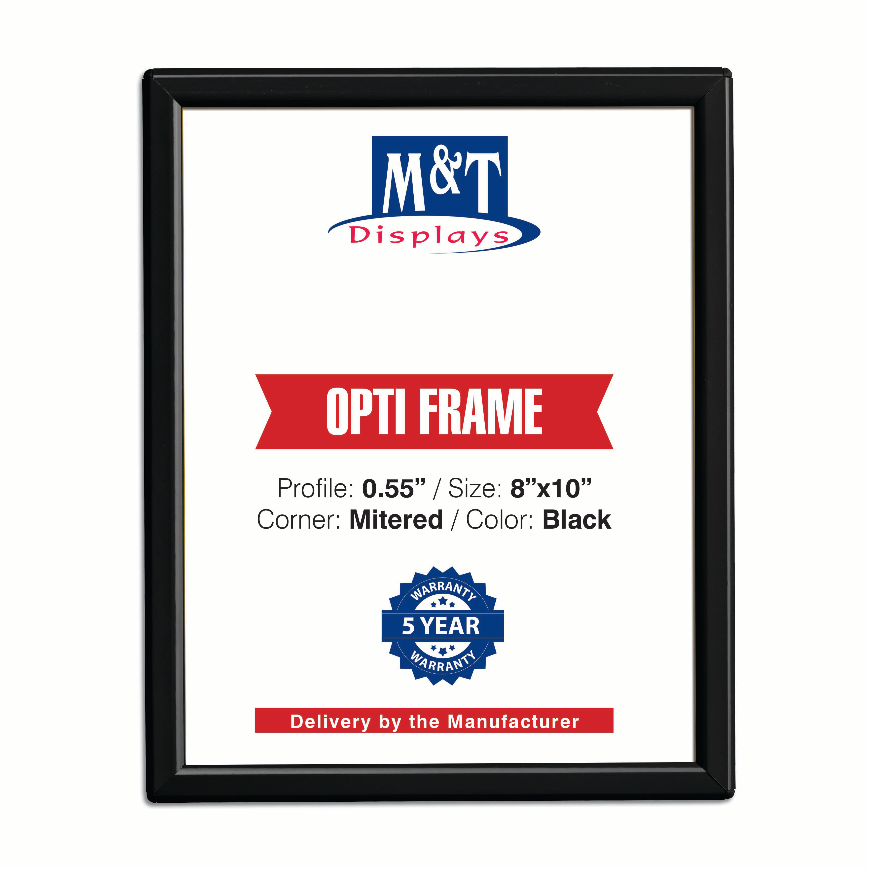 MT Displays Aluminium Opti Snap Poster Frame – 0.55″ Profile Wall-Mount ...