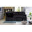 82"W Black Linen Fabric Reversible Sleeper Sectional Sofa With Storage Chaise