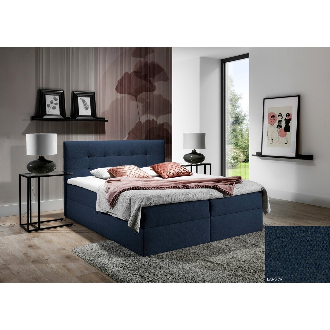 Boxspringbett Ahumada mit Topper und Stauraum