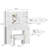 Fraydoun Vanity Makeup Vanity Set 42.5''W, 5 Drawers, 6 Shelves, Adjustable LED Lights Mirror & Charging,Farmhouse Style-988954402