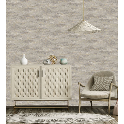 Plaster Abstract Textured Metallic Flecks Print Non Woven Non-pasted Textured Wallpaper 57 Sq. Ft.