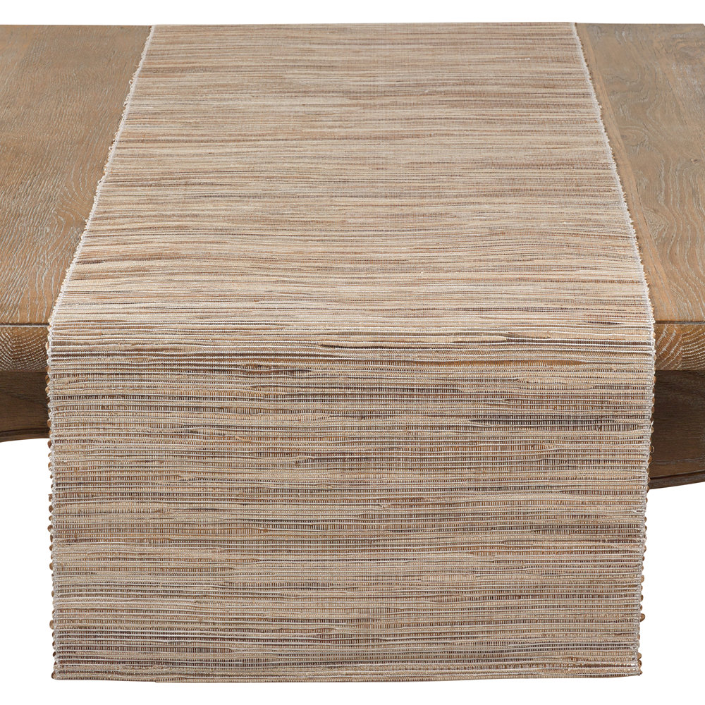 Beachcrest Home™ Shimmering Woven Nubby Texture Water Hyacinth Table ...