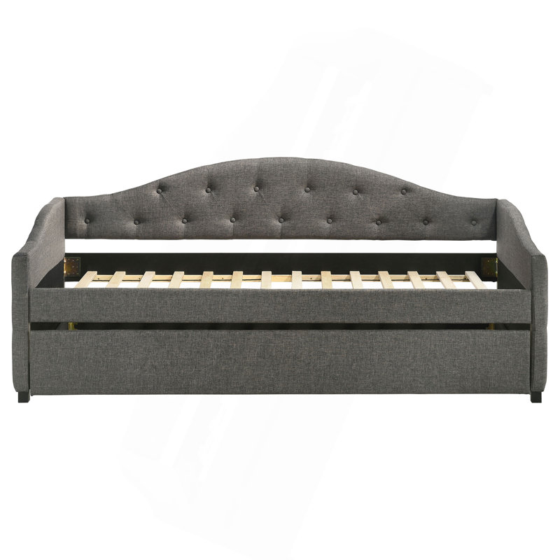 Lit de jour simple tapissier avec couchette Tremont Grey