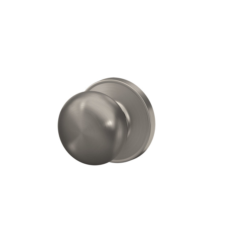 Stratus Knob Hall and Closet Lock, Satin Nickel