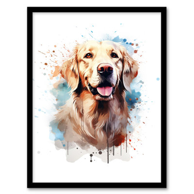 Cream Golden Retriever - Single Picture Frame Print