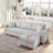 Comfortable 3-Person Modular Sofa with Stylish Storage Function