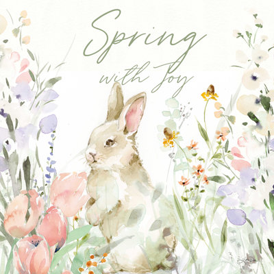 " Blooming Bunnies IV " by Katrina Pete Watercolor Print