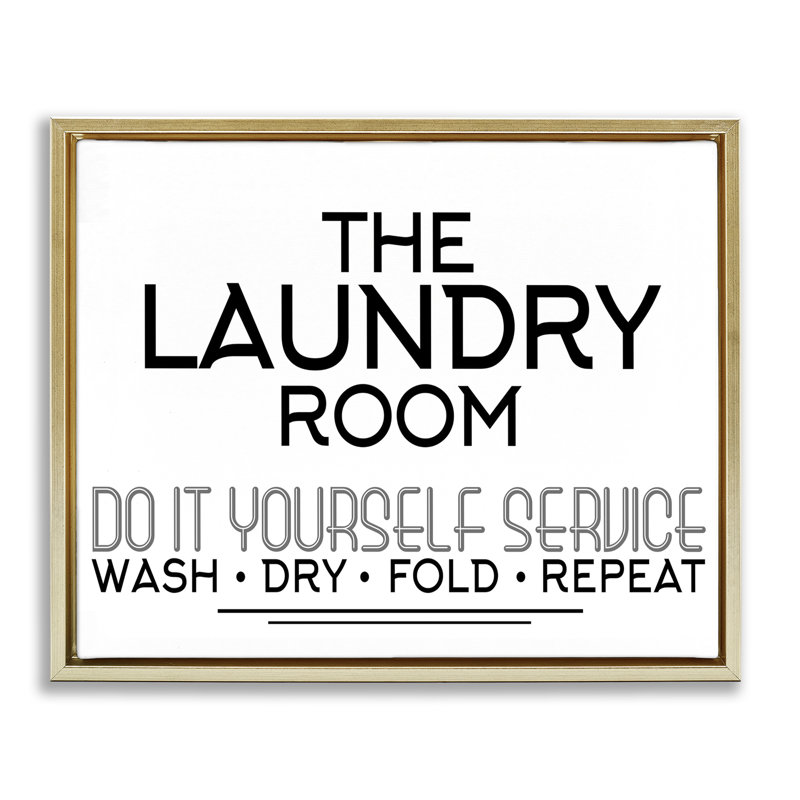 Cadre flottant minimal Do Do Yourself Laundry, design par Kim Allen, H 17 po x l 21 po, Cadre flottant métallique doré