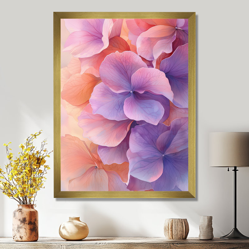 Halstead - Floral Canvas Prints, H 44 po x l 34 po, Picture Framed, Doré
