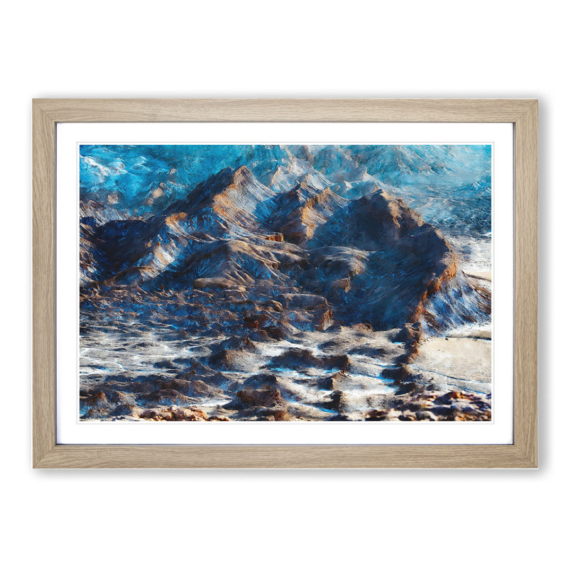 The Atacama Desert Chile - Picture Frame Graphic Art, 36cm H x 48cm W x 2cm D, Oak