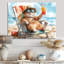 Chat sur la plage, salon II - art mural animal côtier, salon-1172107871-1172107869