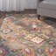 Tapis vert / multicolore en laine fait à la main Tansy-250792324