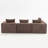 Oversized Modular Deep-Seat Sofa, 3-Piece All-Foam Sectional Couch In Soft Textured Fabric, Tool-Free Assembly, Apartment-Friendly Low Profile, 111" × 37" × 23.6"